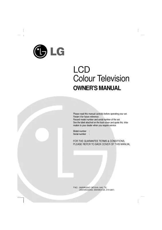 Mode d'emploi LG RE-15LA30