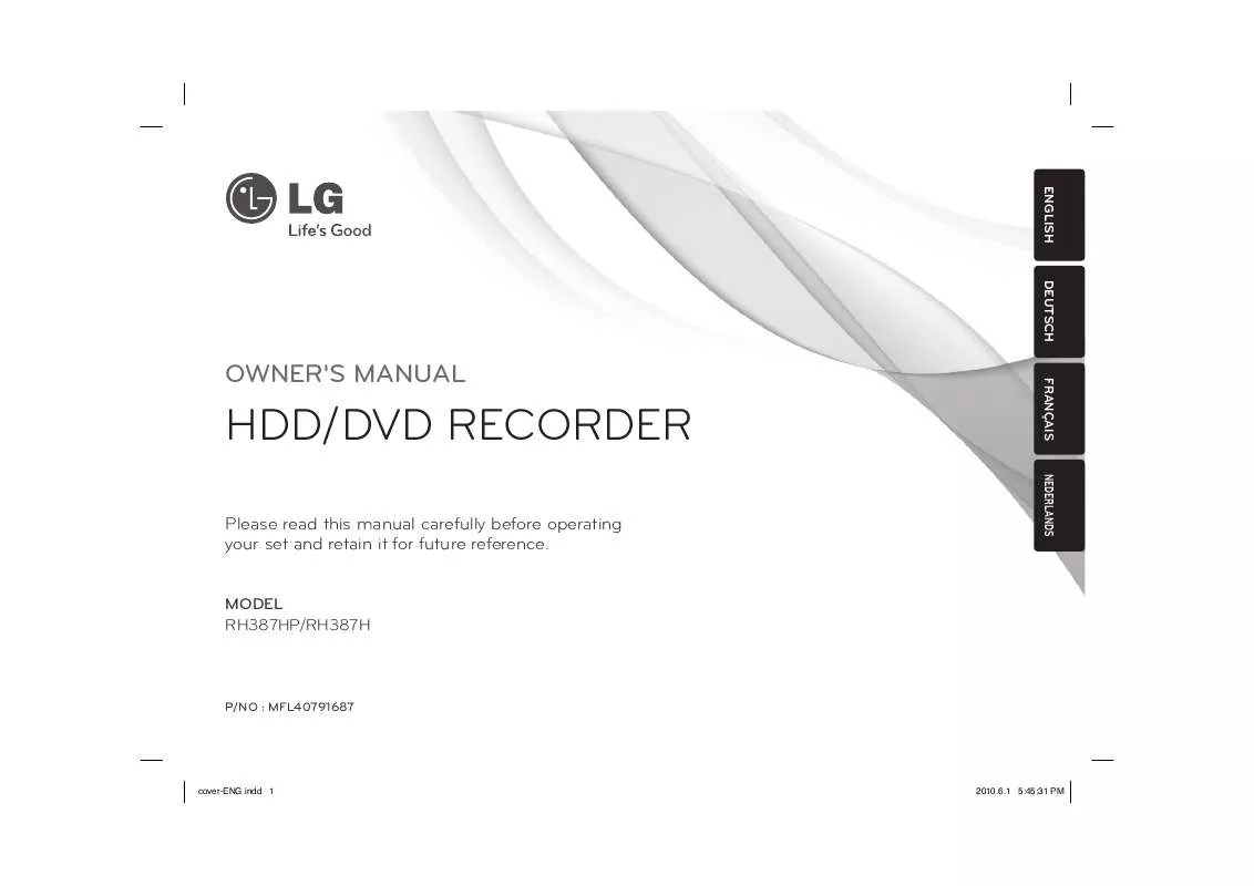 Mode d'emploi LG RH-387HP