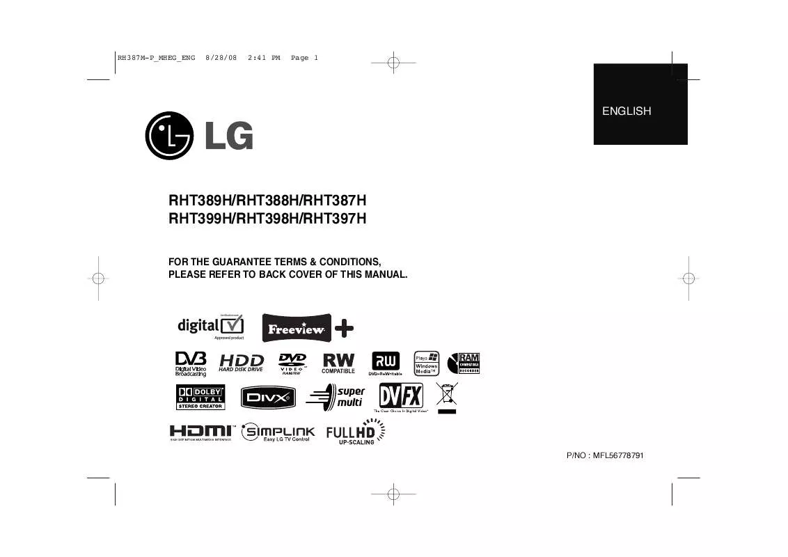 Mode d'emploi LG RHT387H