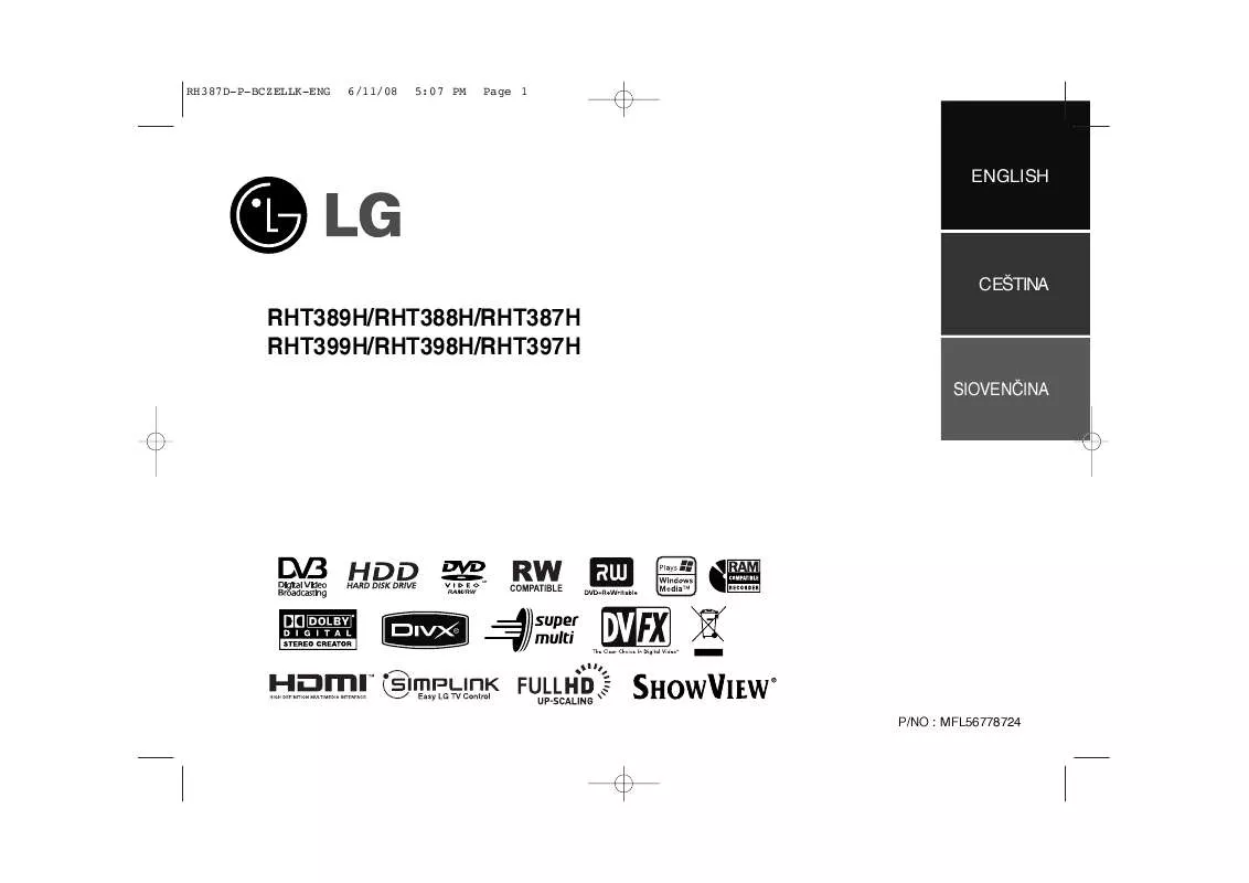 Mode d'emploi LG RHT389H