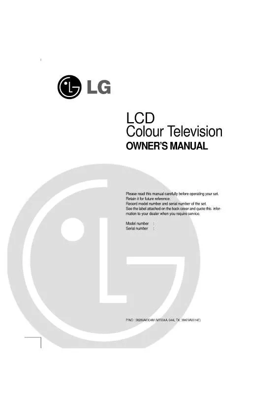 Mode d'emploi LG RT-15LA30