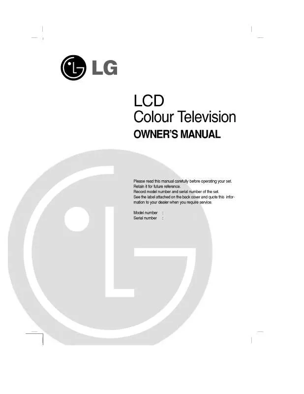 Mode d'emploi LG RT-20LA33