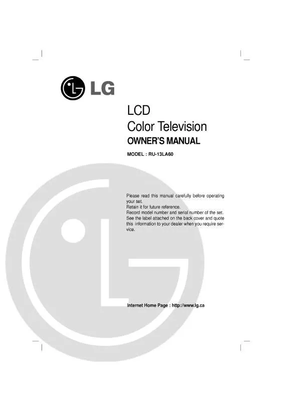 Mode d'emploi LG RU-17LZ22