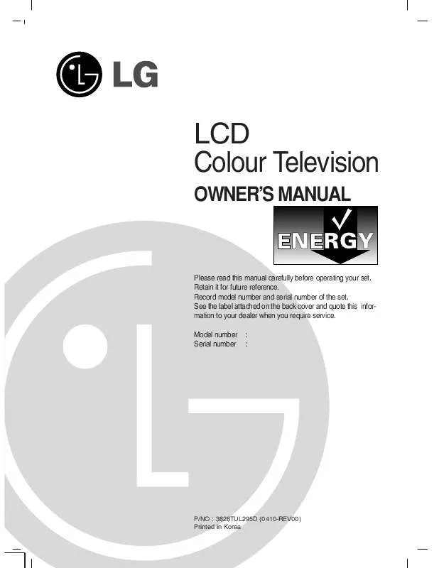 Mode d'emploi LG RZ-15LA66