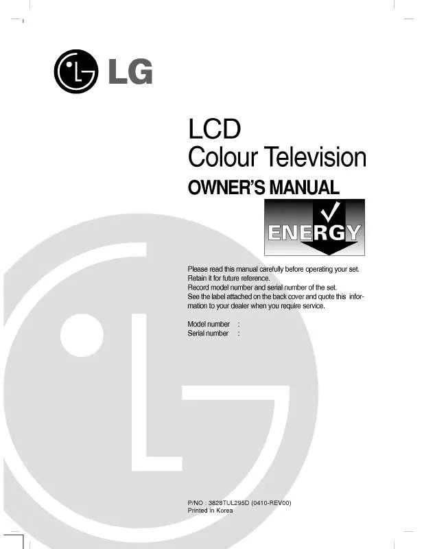 Mode d'emploi LG RZ-20LA90