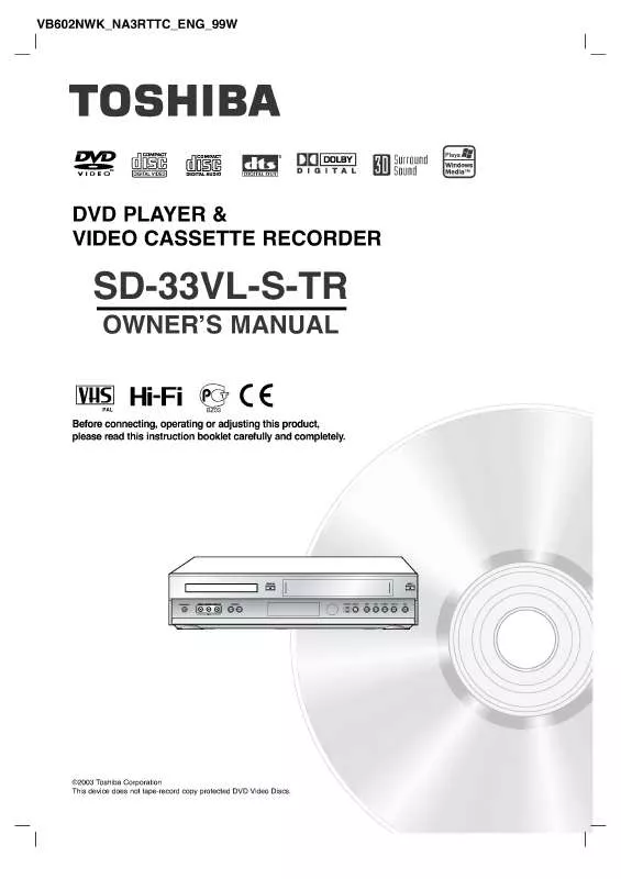 Mode d'emploi LG SD-33VLSR