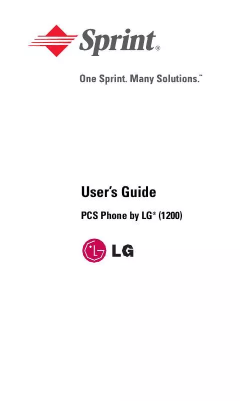 Mode d'emploi LG SPRINT