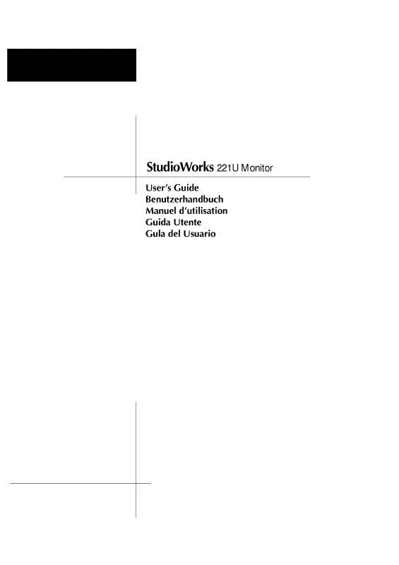 Mode d'emploi LG STUDIOWORKS 221U(CB221BP)