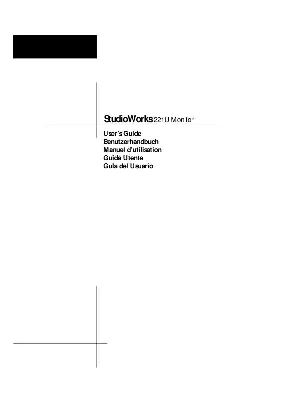 Mode d'emploi LG STUDIOWORKS 221U(CB221BU)