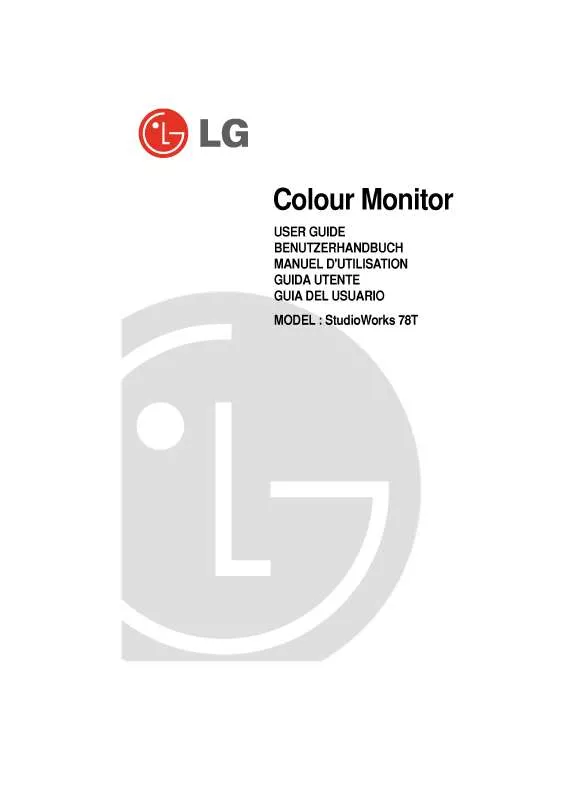 Mode d'emploi LG STUDIOWORKS 78T