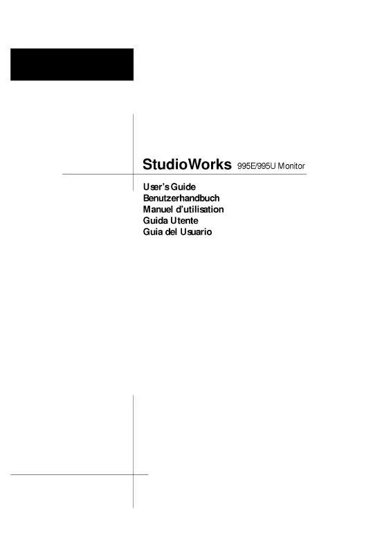 Mode d'emploi LG STUDIOWORKS 995E-CB995BE-