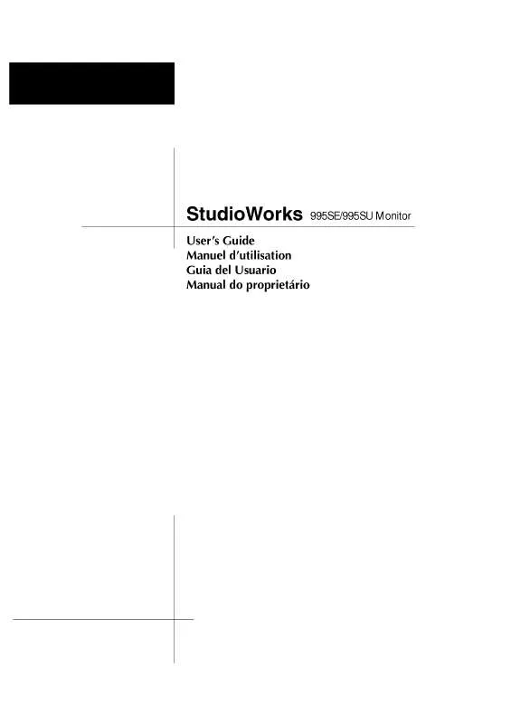 Mode d'emploi LG STUDIOWORKS 995SU-SB995CU-