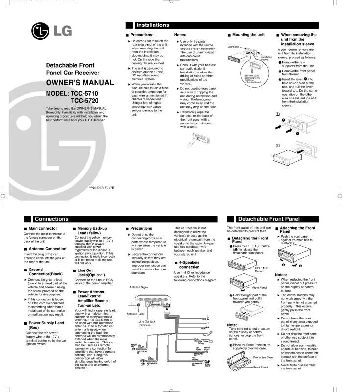 Mode d'emploi LG TCC-5720