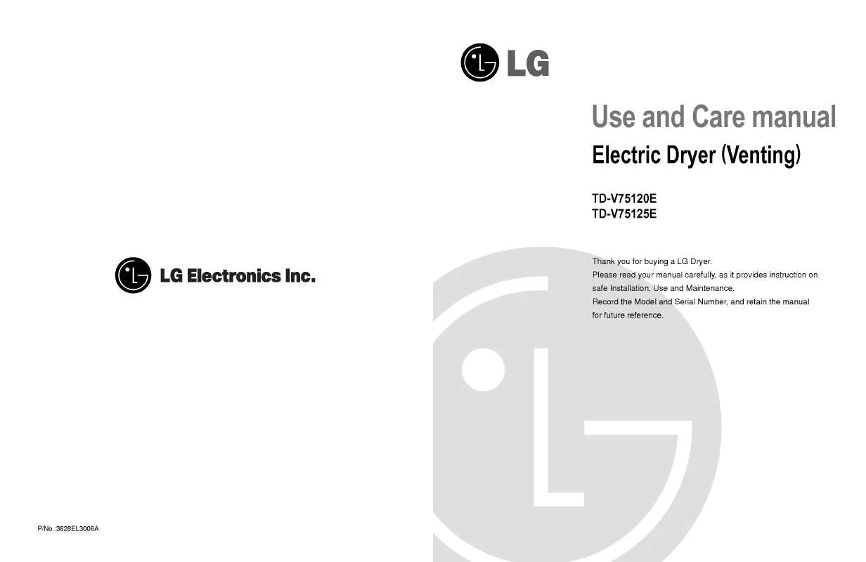 Mode d'emploi LG TD-V75120E