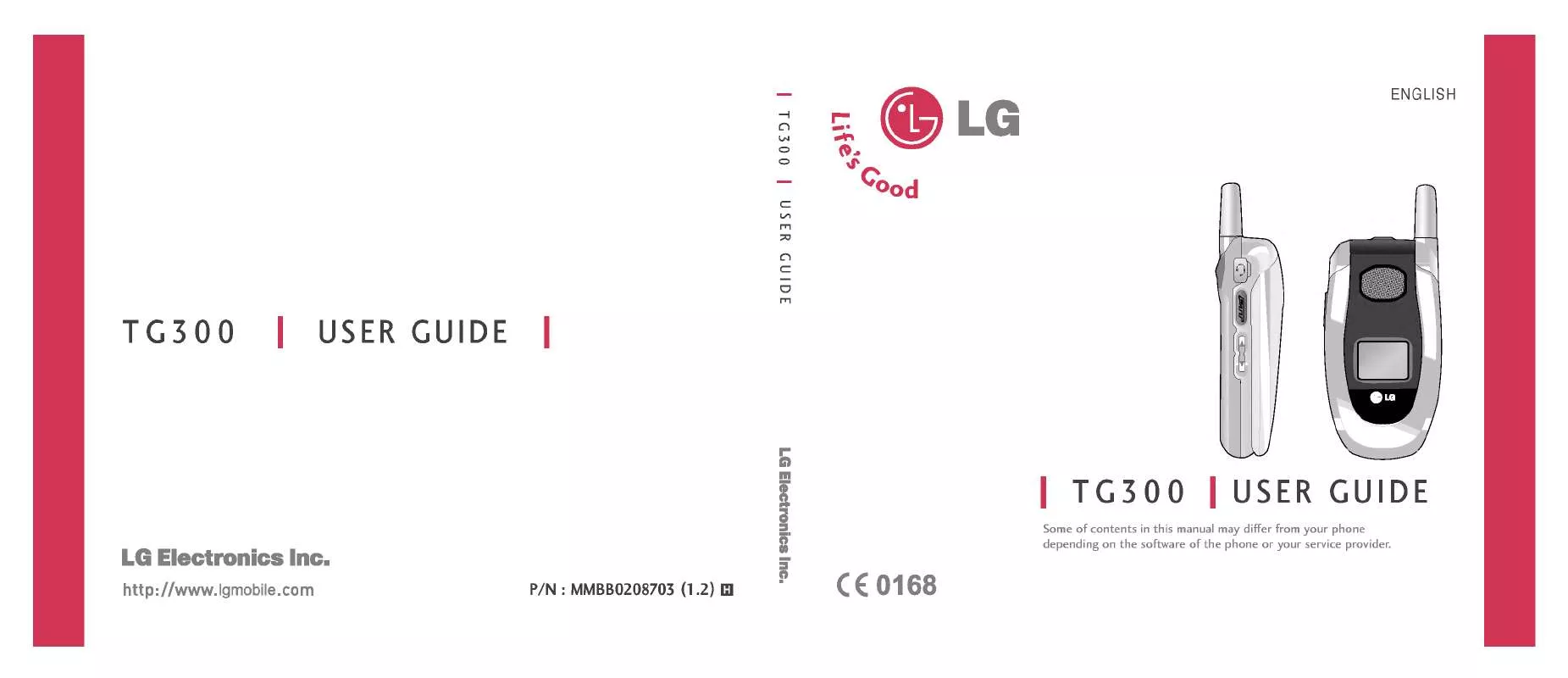 Mode d'emploi LG TG300