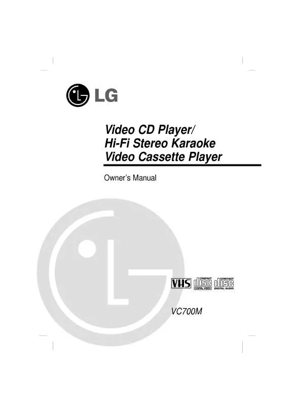 Mode d'emploi LG VC700M