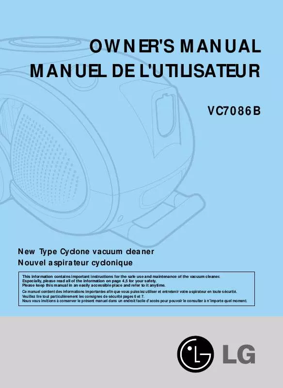 Mode d'emploi LG VC-7086B