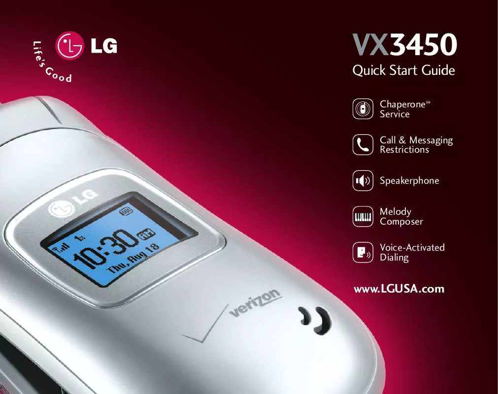 Mode d'emploi LG VX3450