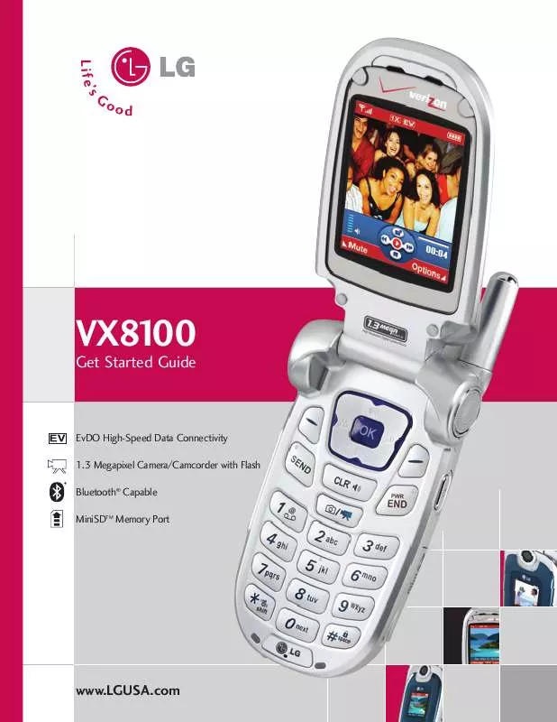 Mode d'emploi LG VX8100