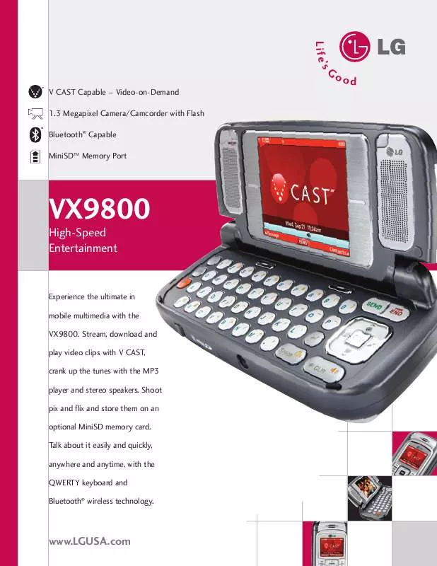 Mode d'emploi LG VX9300