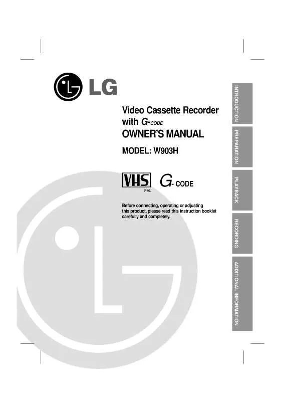 Mode d'emploi LG W903H