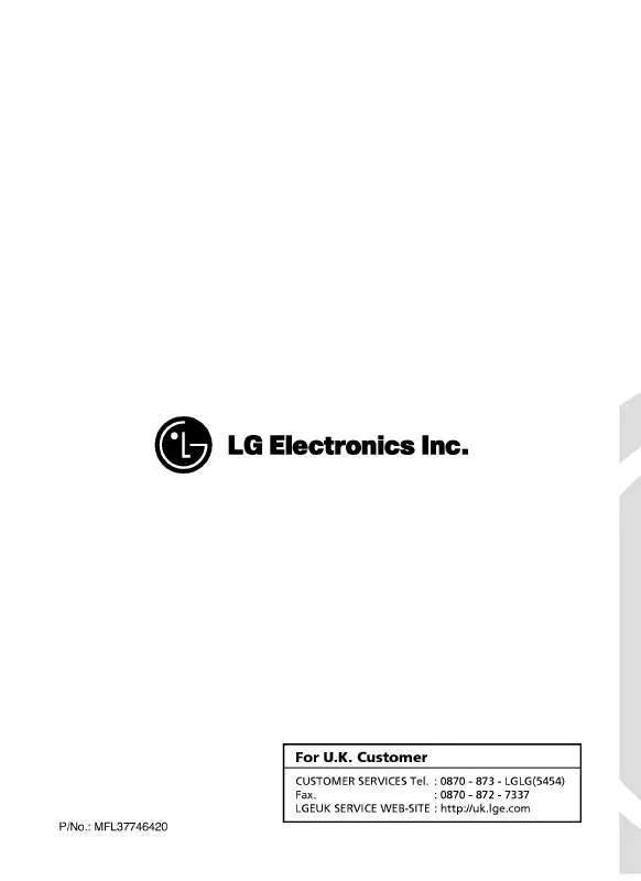 Mode d'emploi LG WD-14366TDK