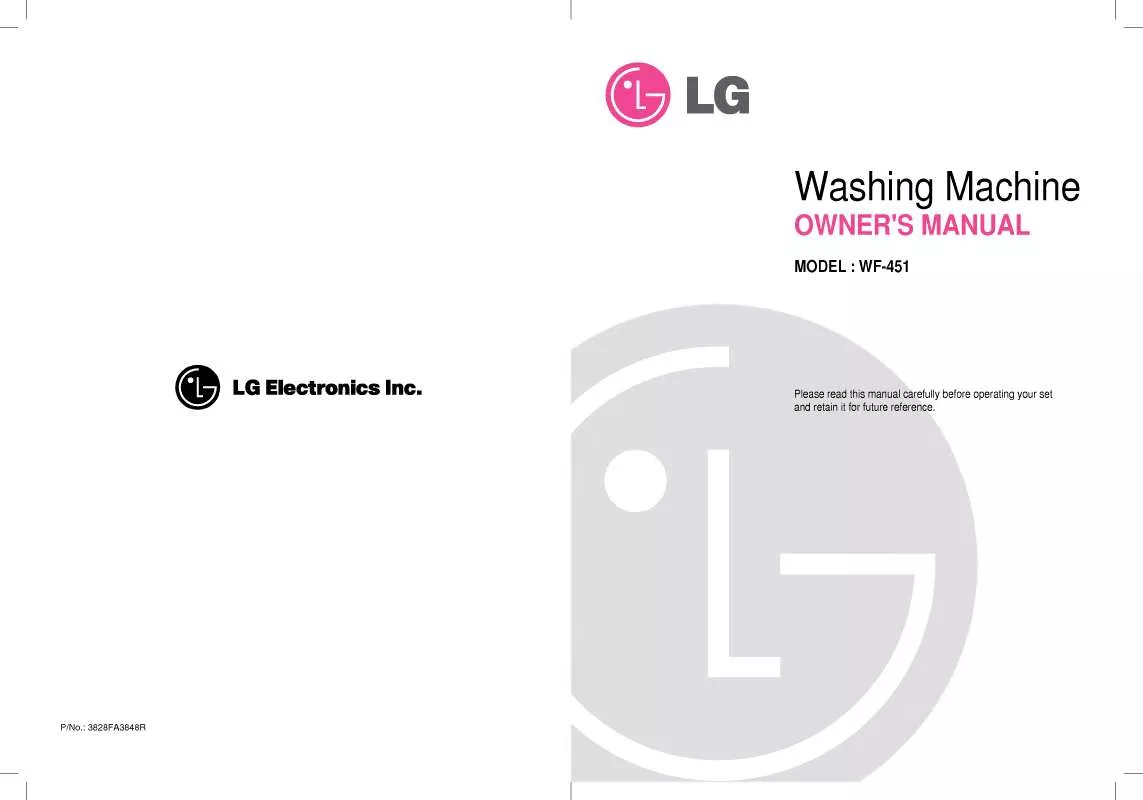 Mode d'emploi LG WF-451