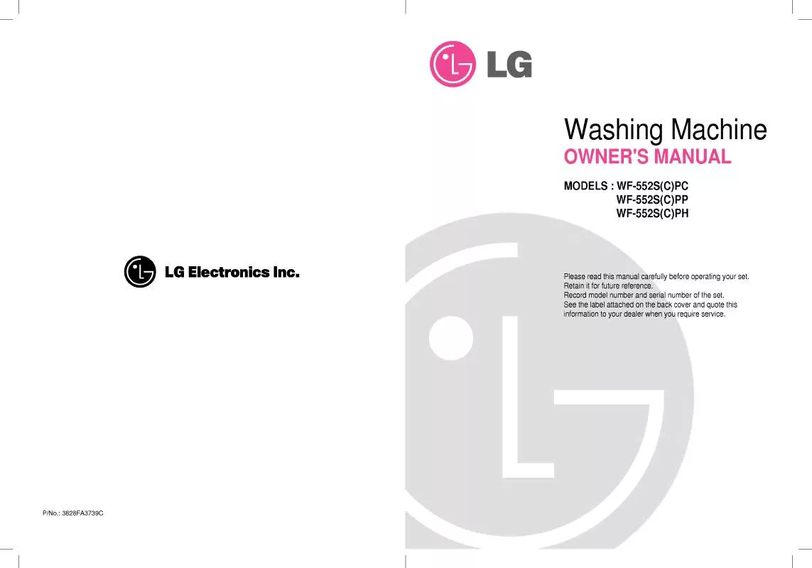 Mode d'emploi LG WF-552SPP