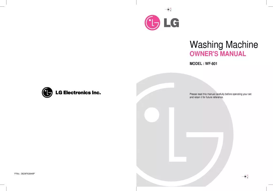 Mode d'emploi LG WF-801