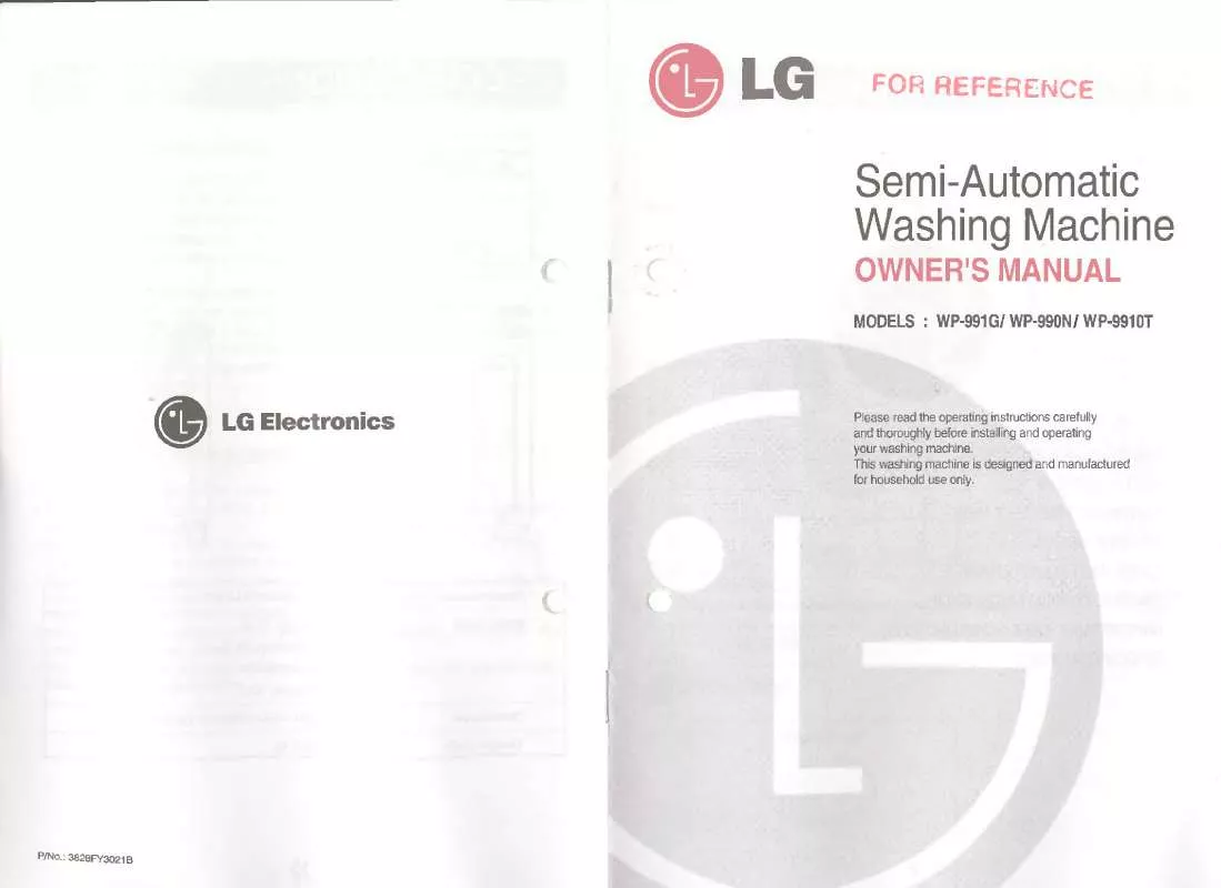 Mode d'emploi LG WP-991G