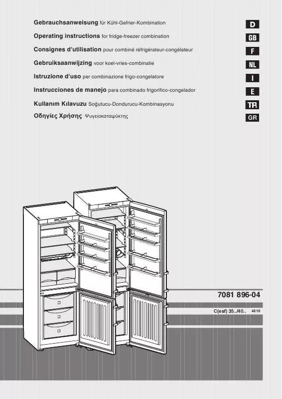 Mode d'emploi LIEBHERR CP 4023