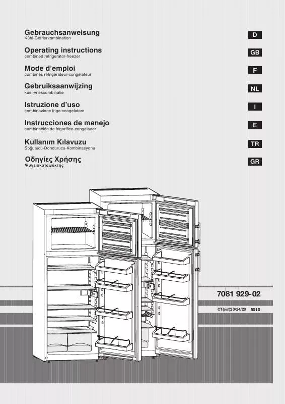 Mode d'emploi LIEBHERR CT 2011