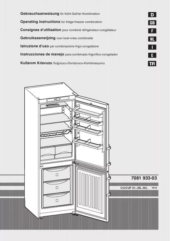 Mode d'emploi LIEBHERR CUESF 3503