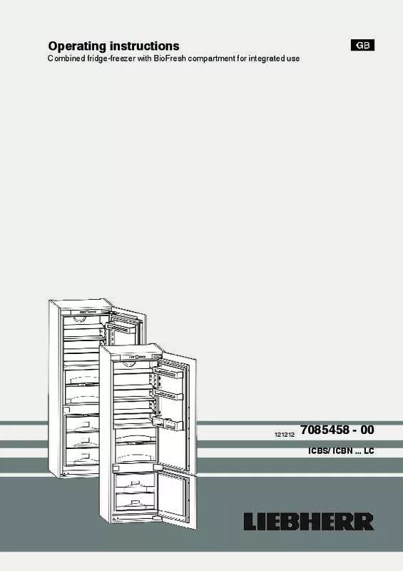 Mode d'emploi LIEBHERR ICBS 3214 COMFORT BIOFRESH