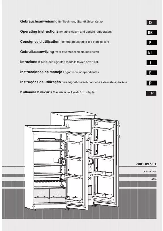 Mode d'emploi LIEBHERR K 265