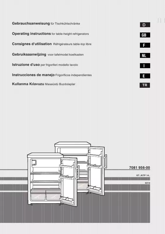 Mode d'emploi LIEBHERR KTP 1430