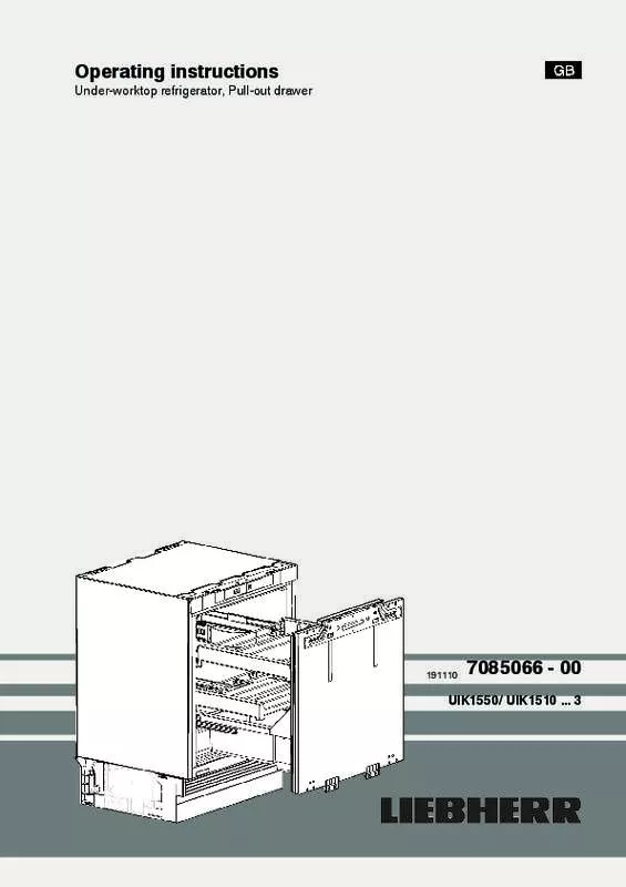 Mode d'emploi LIEBHERR UIK 1550 PREMIUM