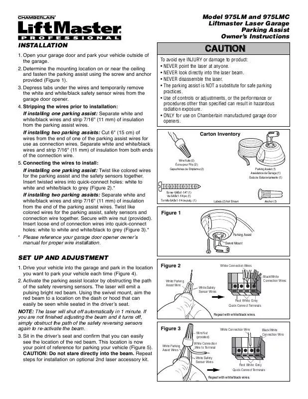 Mode d'emploi LIFT-MASTER 374LMC