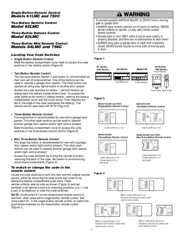 Mode d'emploi LIFT-MASTER 61LMC