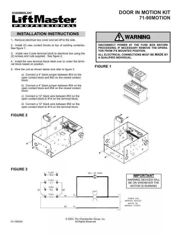 Mode d'emploi LIFT-MASTER 71-90MOTION