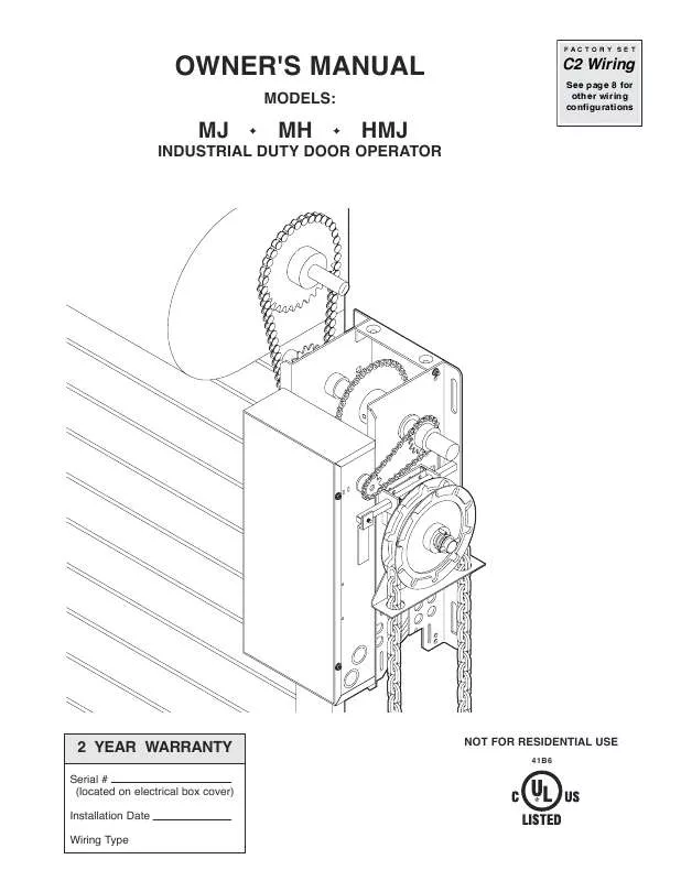 Mode d'emploi LIFT-MASTER HMJ