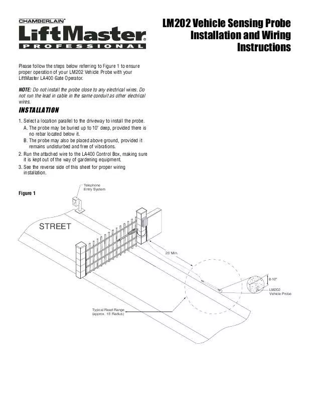 Mode d'emploi LIFT-MASTER LM202