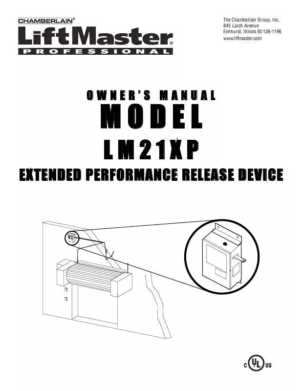 Mode d'emploi LIFT-MASTER LM21XP
