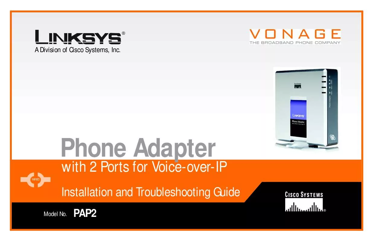 Mode d'emploi LINKSYS PAP2