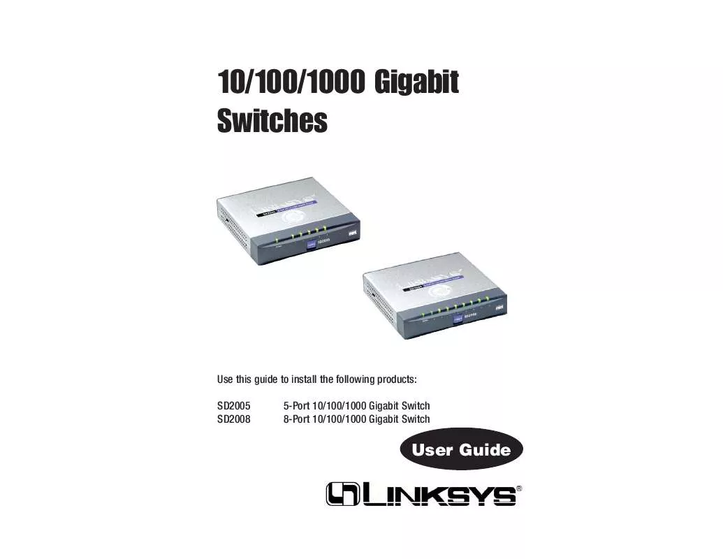 Mode d'emploi LINKSYS SD2005