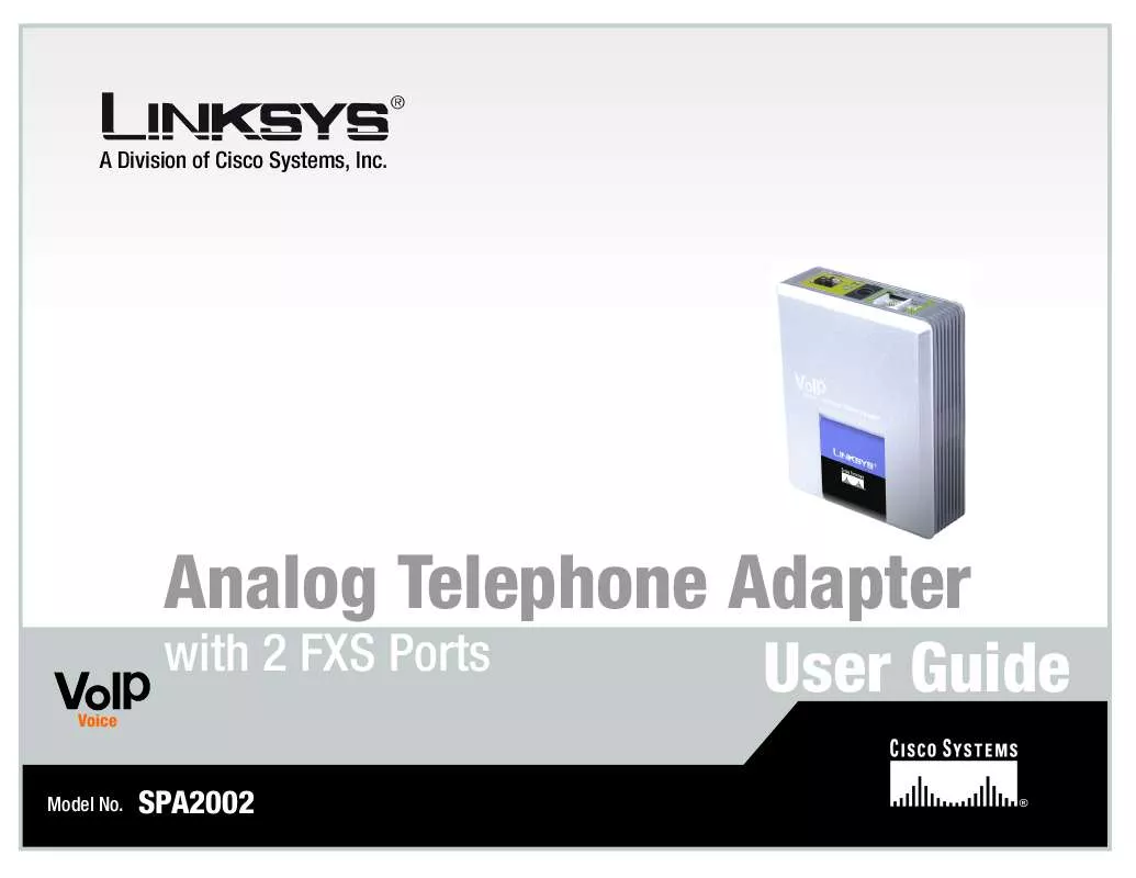 Mode d'emploi LINKSYS SPA2002