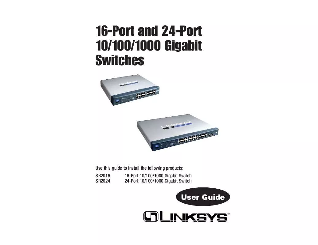 Mode d'emploi LINKSYS SR2024