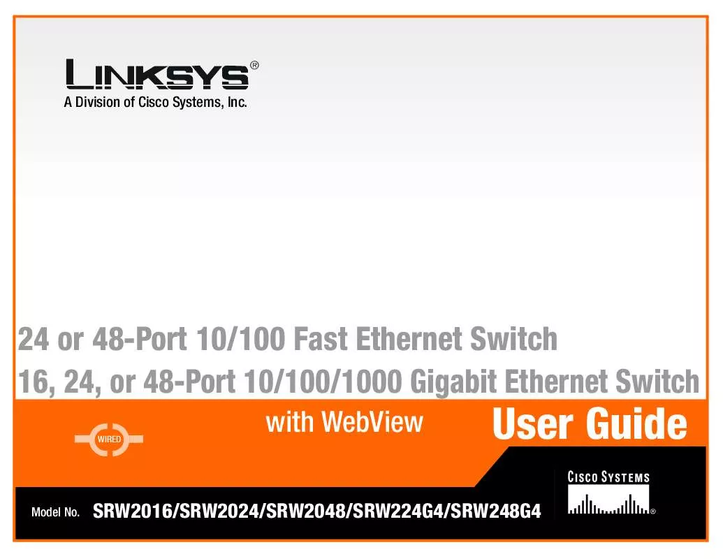 Mode d'emploi LINKSYS SRW2024