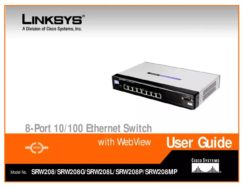 Mode d'emploi LINKSYS SRW208G