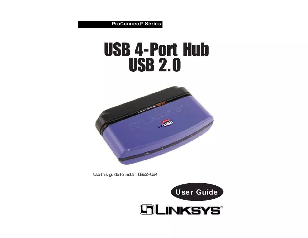 Mode d'emploi LINKSYS USB2HUB4